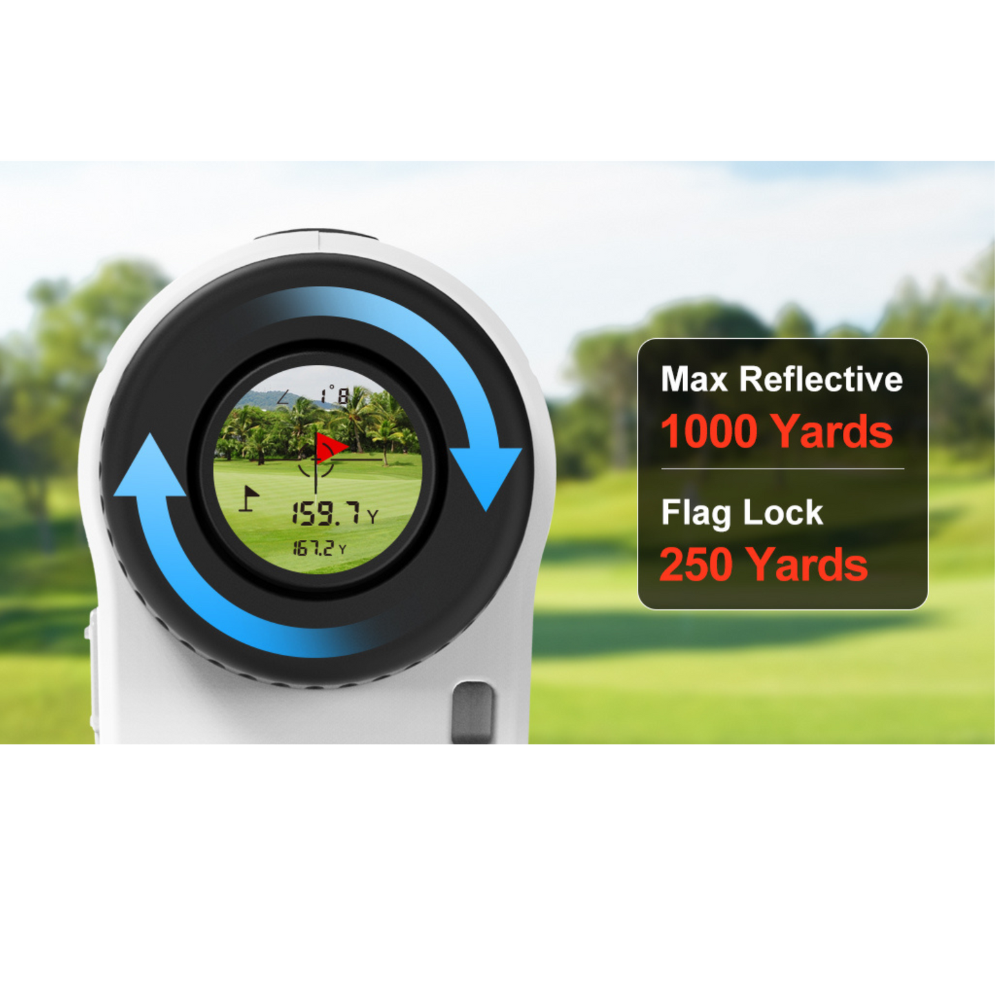 Pin Seeker 1000 Yard Rangefinder with Slope | Tournament Legal & Pin Lock Vibration