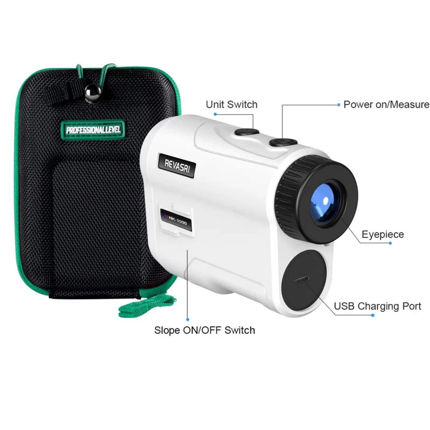 Pin Seeker 1000 Yard Rangefinder with Slope | Tournament Legal & Pin Lock Vibration
