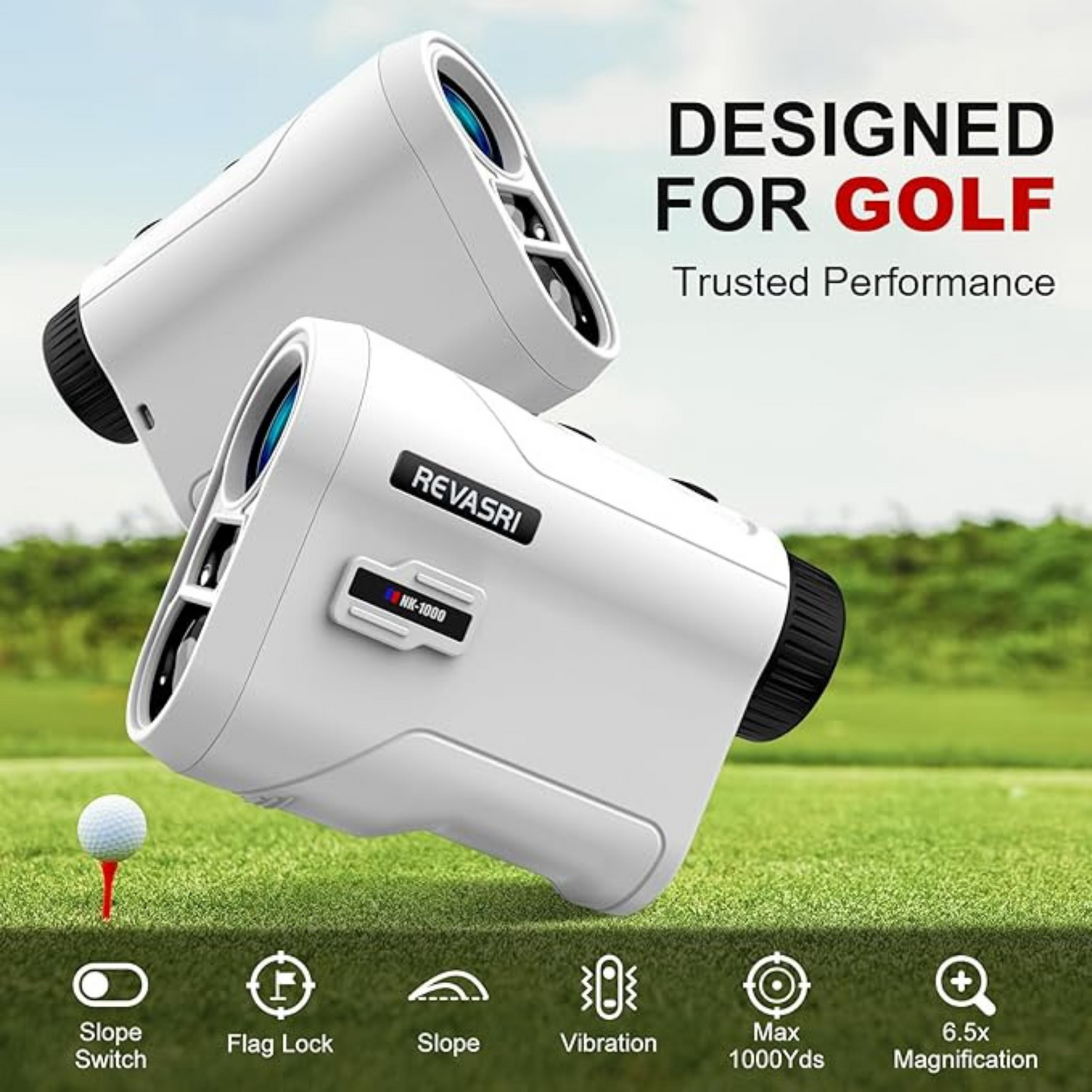 Pin Seeker 1000 Yard Rangefinder with Slope | Tournament Legal & Pin Lock Vibration