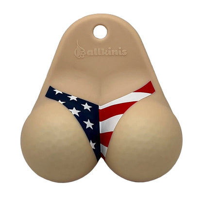 Ballkinis Bottom USA Bikini Funny Golf Ball Holder