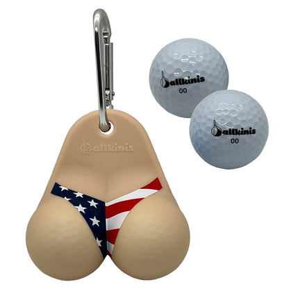 Ballkinis Bottom USA Bikini Funny Golf Ball Holder