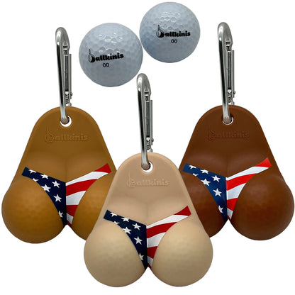 Ballkinis Bottom USA Bikini Funny Golf Ball Holder