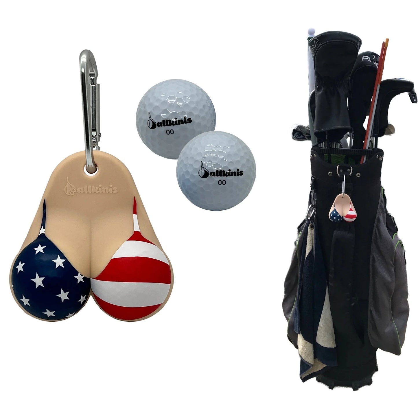 Ballkinis Top USA Bikini Funny Golf Ball Holder