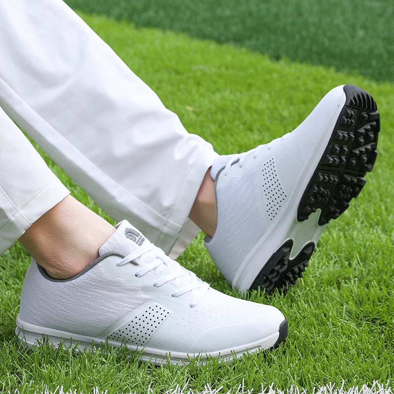 Green and white outlet golf shoes